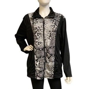 Activology Women’s Snake Print Athletic Jacket Size 1X